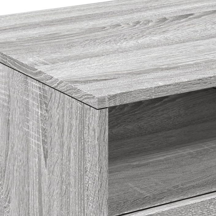 Table basse avec lumières LED sonoma gris 90x49x40 cm - Photo n°8