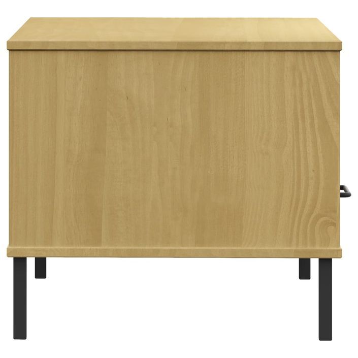 Table basse avec pieds en métal Marron 85x50x45 cm Bois OSLO - Photo n°6