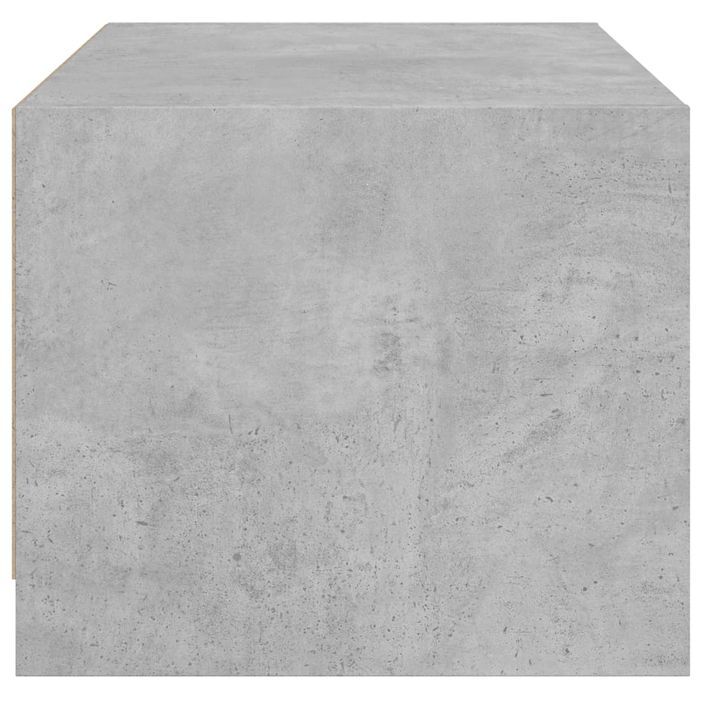 Table basse avec portes en verre gris béton 68x50x42 cm - Photo n°7