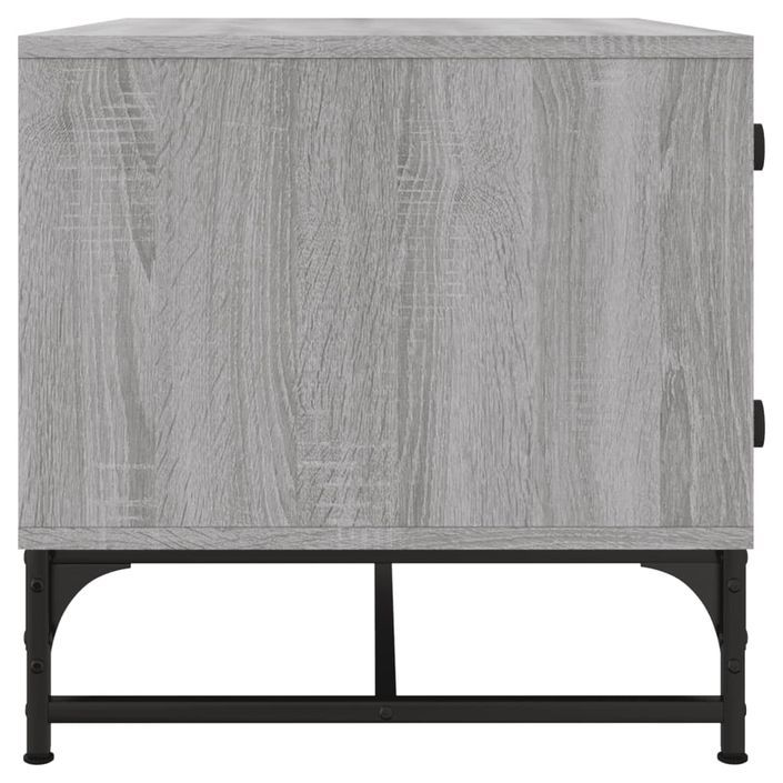 Table basse avec portes en verre sonoma gris 68,5x50x50 cm - Photo n°6