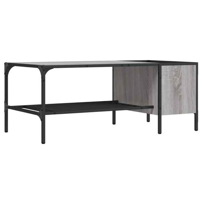 Table basse avec support sonoma gris 100x51x40 cm - Photo n°6