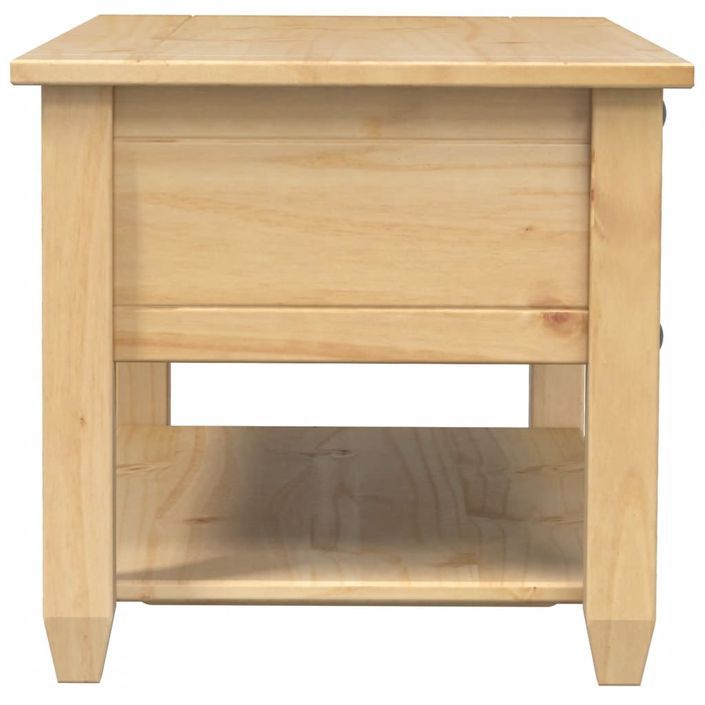 Table basse avec tiroirs Corona 100x48x45 cm bois de pin massif - Photo n°5