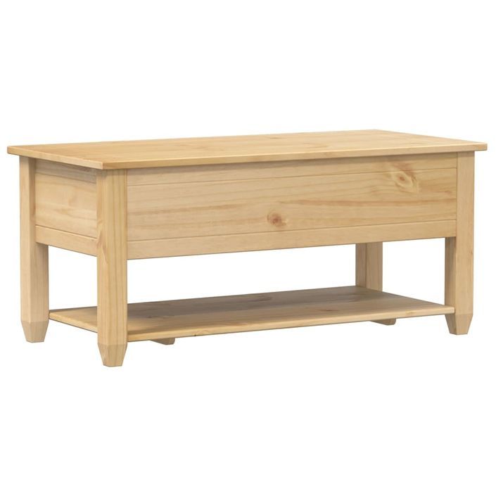 Table basse avec tiroirs Corona 100x48x45 cm bois de pin massif - Photo n°6