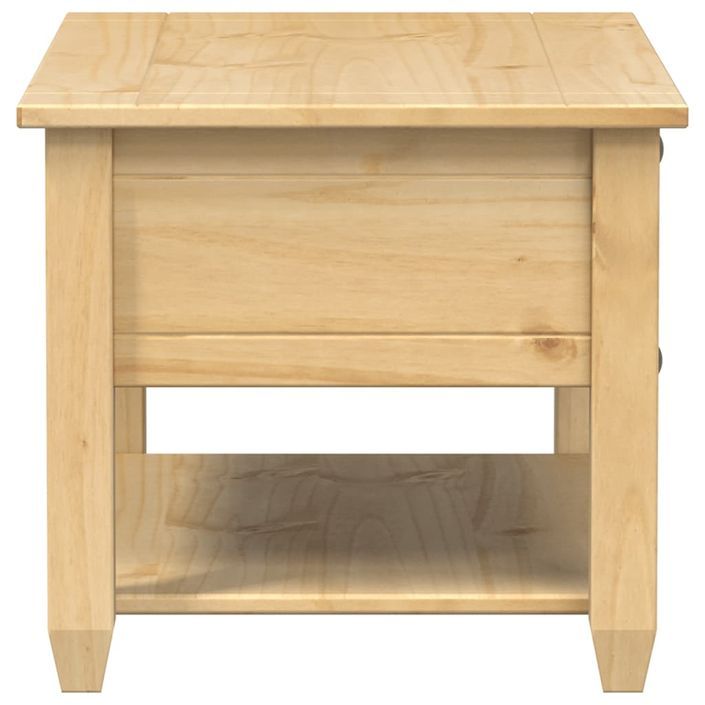 Table basse avec tiroirs Corona 85x50x45 cm bois de pin massif - Photo n°5