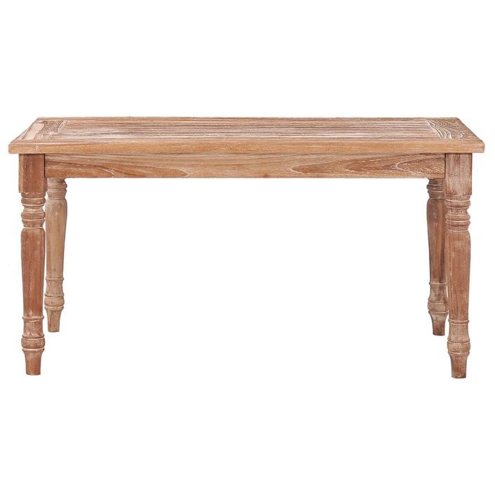 Table basse Batavia 90x50x45 cm Blanchie Bois de teck solide - Photo n°2