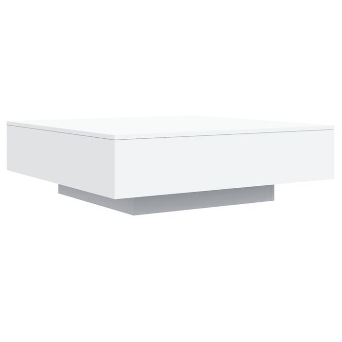 Table basse blanc 100x100x31 cm bois d'ingénierie - Photo n°1