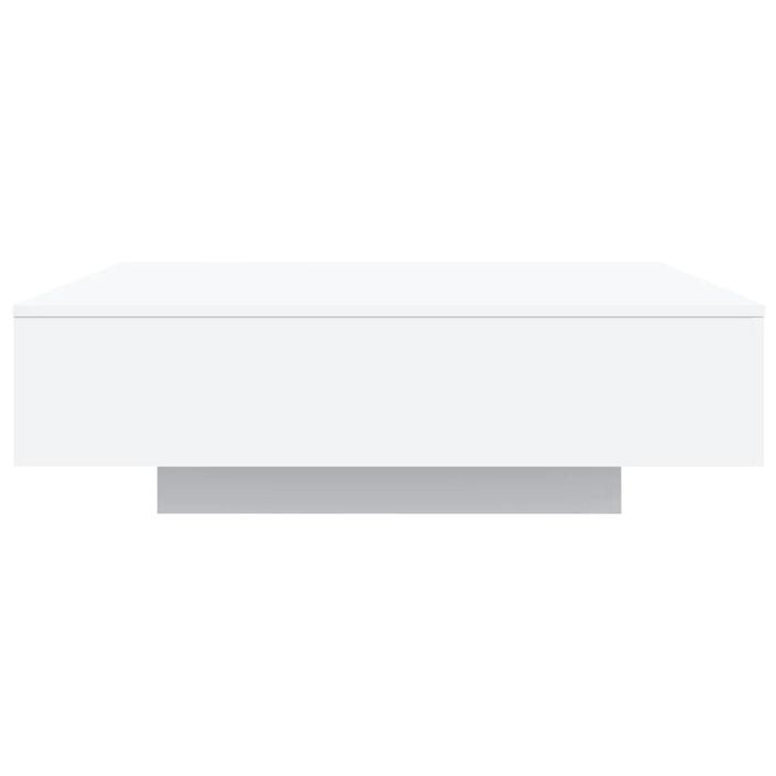 Table basse blanc 100x100x31 cm bois d'ingénierie - Photo n°5