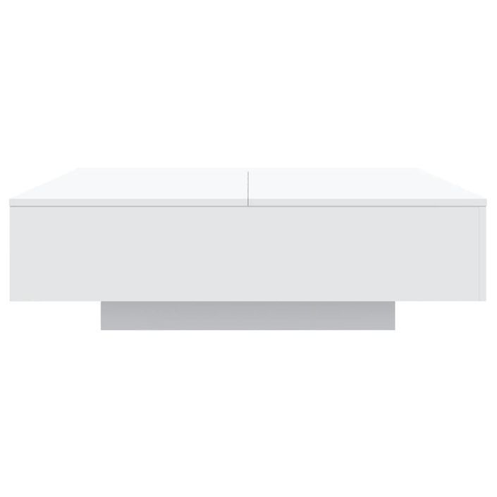 Table basse blanc 100x100x31 cm bois d'ingénierie - Photo n°6