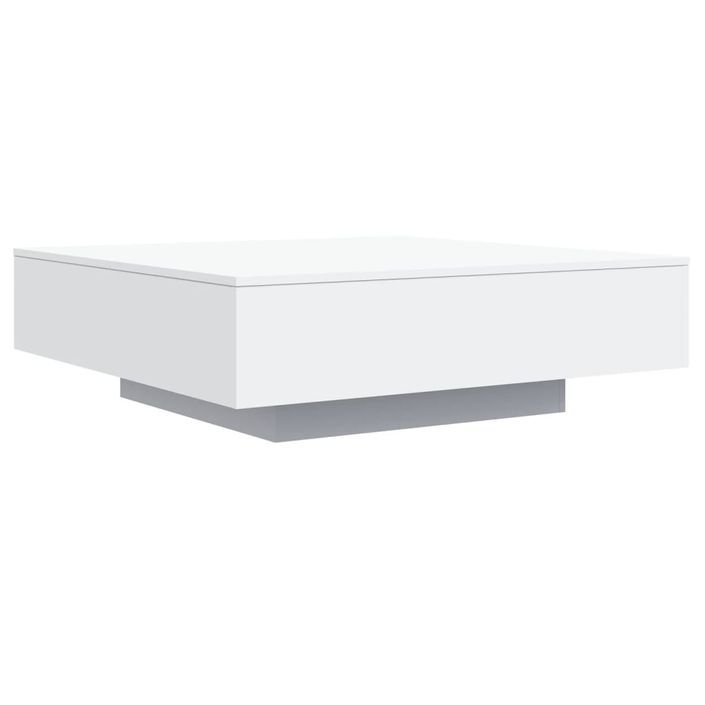 Table basse blanc 100x100x31 cm bois d'ingénierie - Photo n°7
