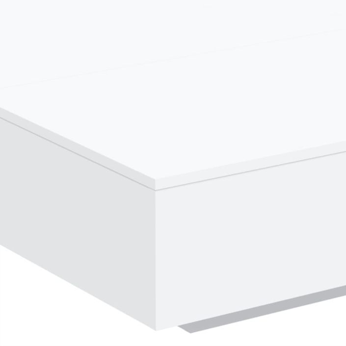 Table basse blanc 100x100x31 cm bois d'ingénierie - Photo n°8