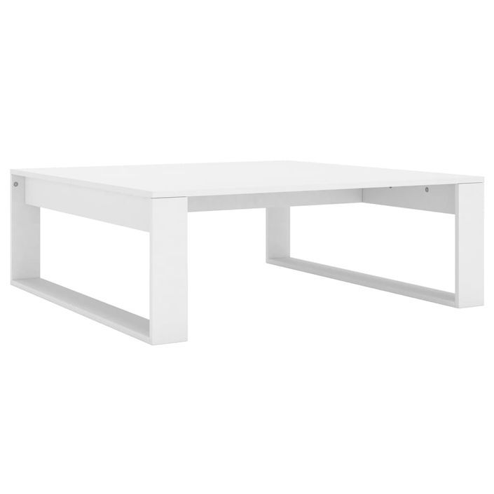 Table basse Blanc 100x100x35 cm - Photo n°2