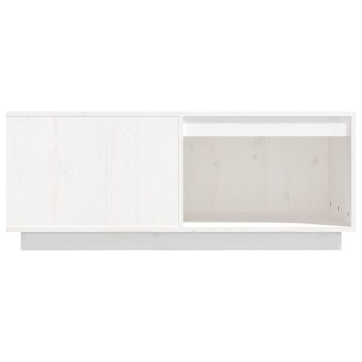 Table basse Blanc 100x101x40,5 cm Bois massif de pin - Photo n°5