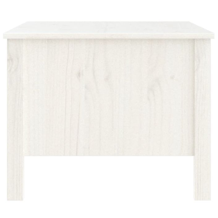 Table basse Blanc 100x50x40 cm Bois massif de pin - Photo n°7