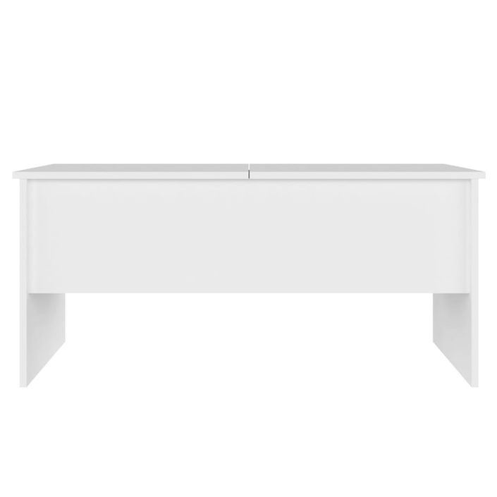 Table basse Blanc 102x50,5x46,5 cm Bois d'ingénierie - Photo n°6