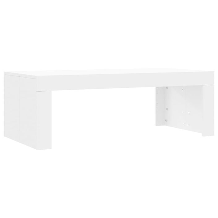 Table basse blanc 102x50x36 cm bois d'ingénierie - Photo n°1