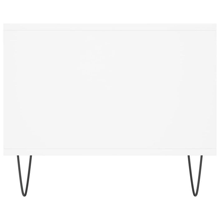 Table basse blanc 102x50x40 cm bois d'ingénierie - Photo n°7