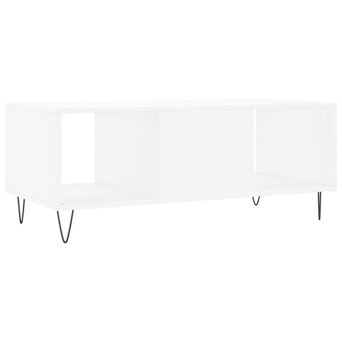 Table basse blanc 102x50x40 cm bois d'ingénierie - Photo n°8