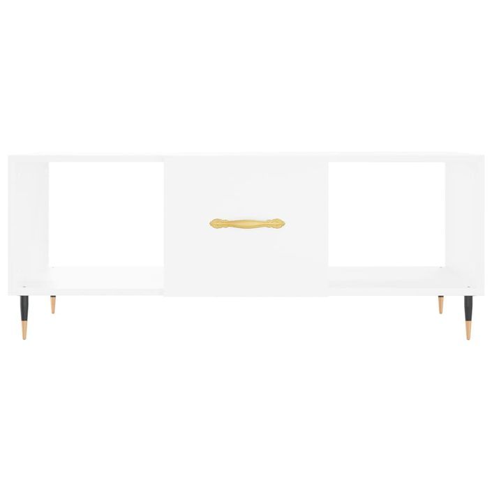 Table basse blanc 102x50x40 cm bois d'ingénierie - Photo n°5