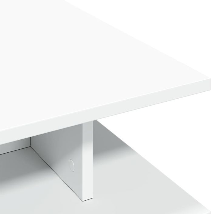 Table basse blanc 102x55x35 cm bois d'ingénierie - Photo n°7