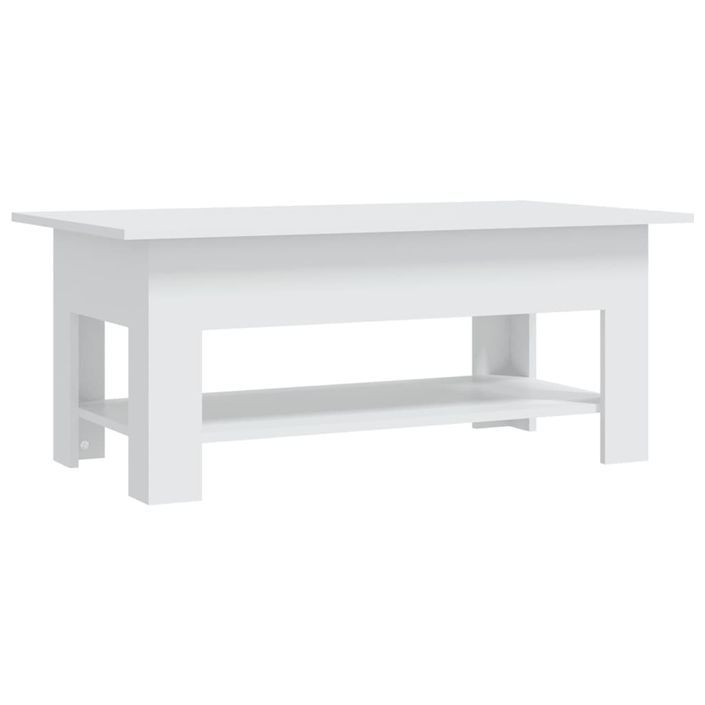 Table basse Blanc 102x55x42 cm - Photo n°1