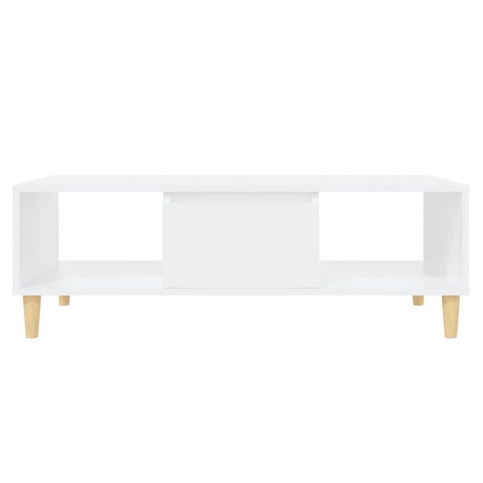 Table basse Blanc 103,5x60x35 cm - Photo n°5