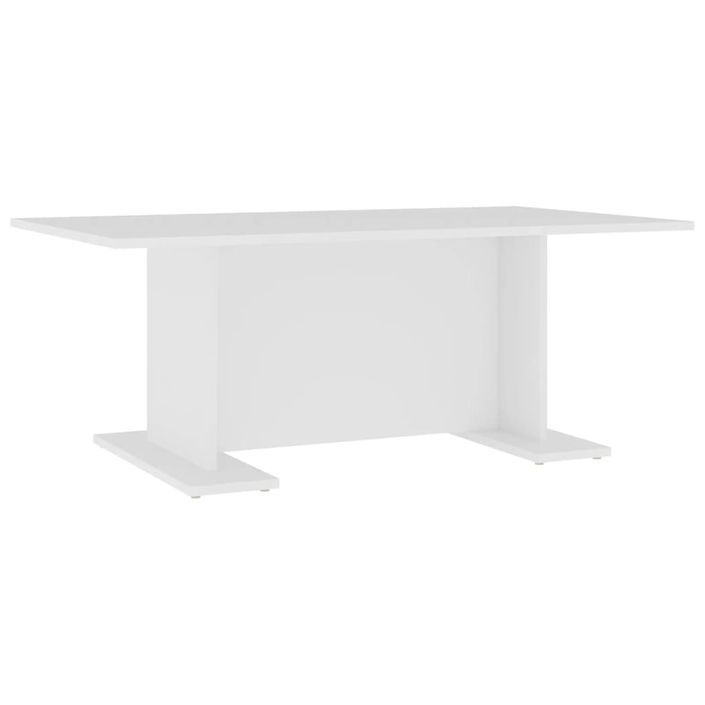 Table basse Blanc 103,5x60x40 cm - Photo n°2