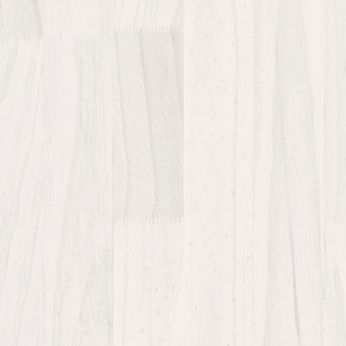 Table basse Blanc 110x50x34 cm Bois de pin massif - Photo n°5