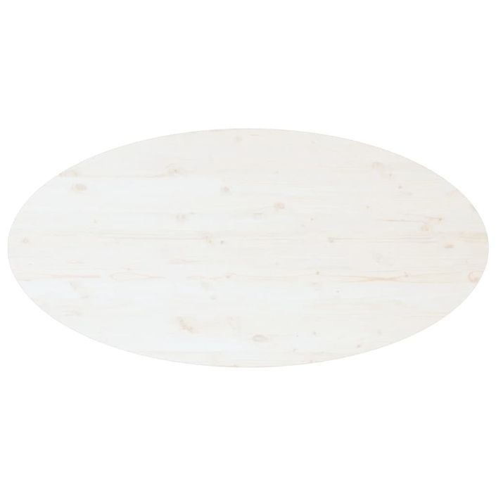 Table basse Blanc 110x55x45 cm Bois massif de pin - Photo n°6