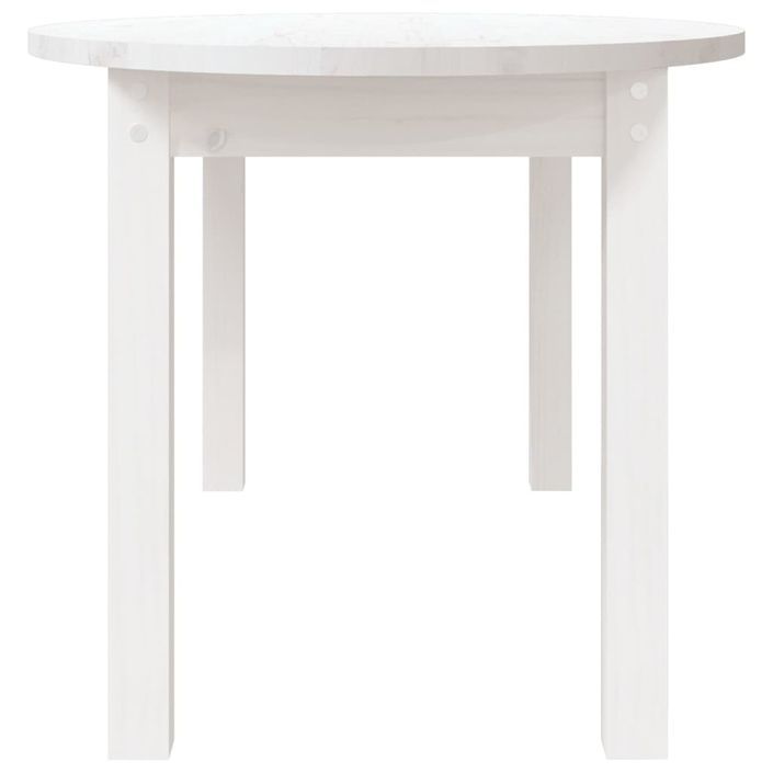 Table basse Blanc 110x55x45 cm Bois massif de pin - Photo n°7