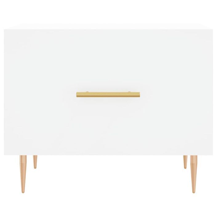 Table basse blanc 50x50x40 cm bois d'ingénierie - Photo n°5