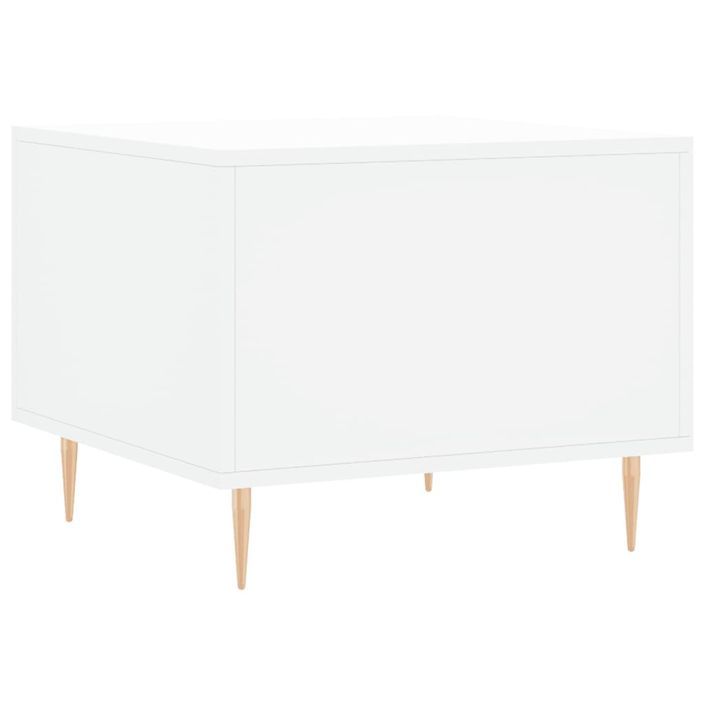Table basse blanc 50x50x40 cm bois d'ingénierie - Photo n°8