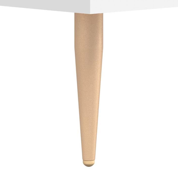 Table basse blanc 50x50x40 cm bois d'ingénierie - Photo n°10