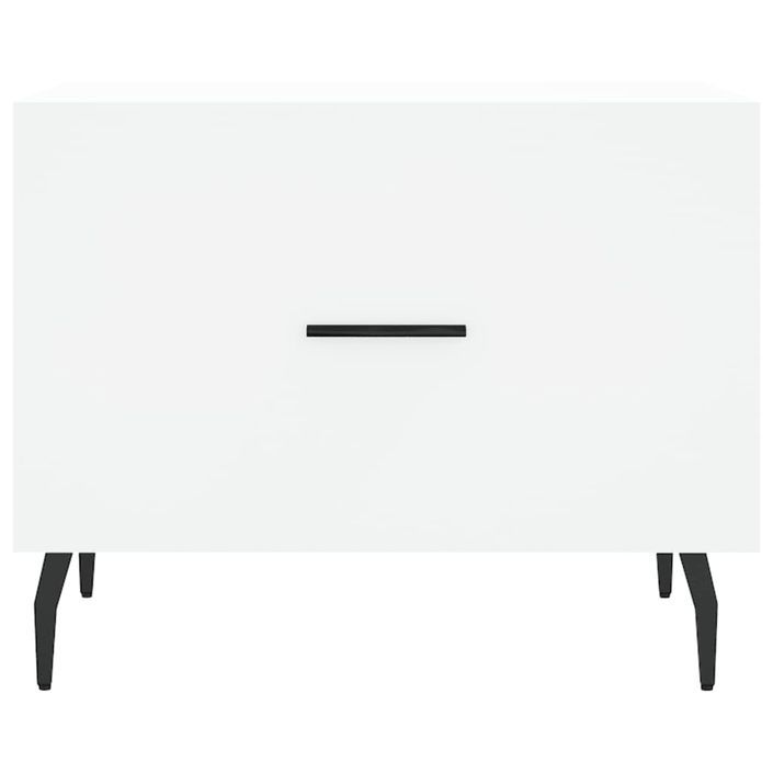 Table basse blanc 50x50x40 cm bois d'ingénierie - Photo n°5