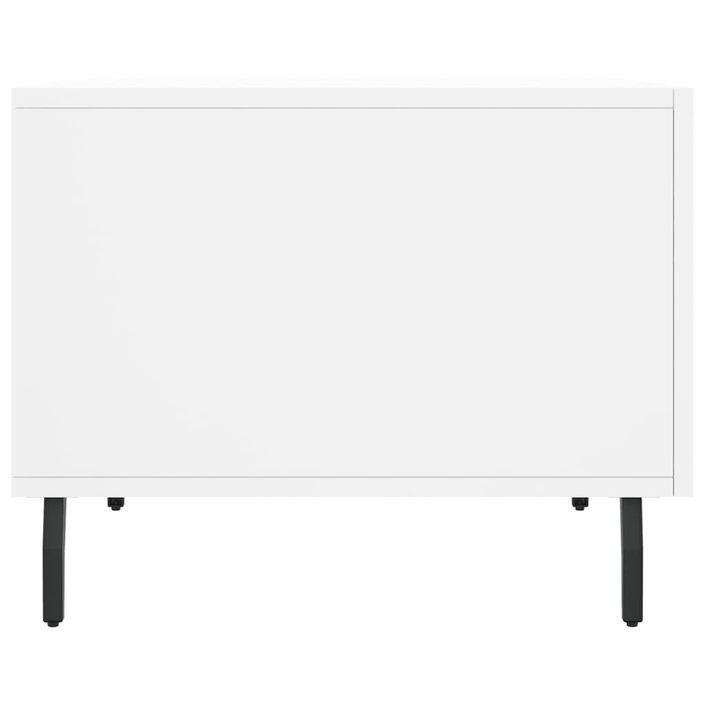 Table basse blanc 50x50x40 cm bois d'ingénierie - Photo n°7