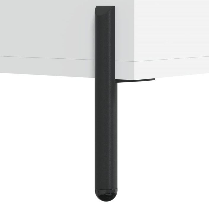 Table basse blanc 50x50x40 cm bois d'ingénierie - Photo n°10