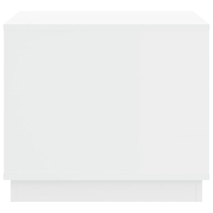 Table basse blanc 51x50x44 cm bois d'ingénierie - Photo n°7
