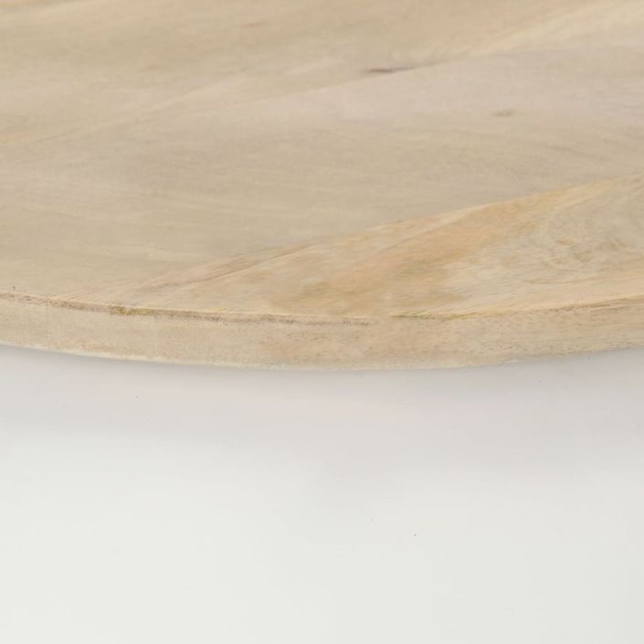 Table basse blanc 51x51x27 cm bois de manguier massif - Photo n°4