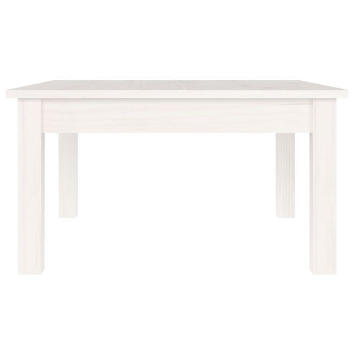 Table basse Blanc 55x55x30 cm Bois massif de pin - Photo n°3