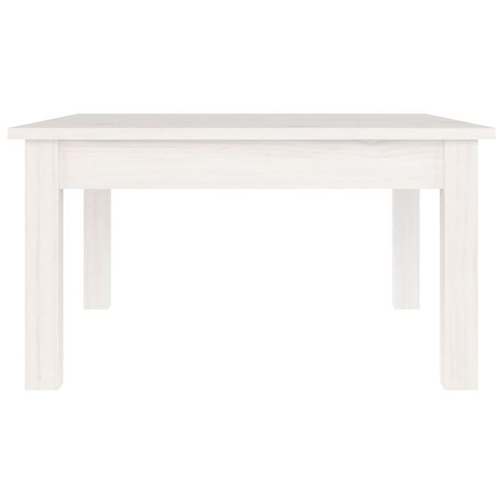 Table basse Blanc 55x55x30 cm Bois massif de pin - Photo n°4