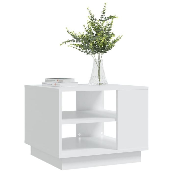 Table basse Blanc 55x55x43 cm - Photo n°4