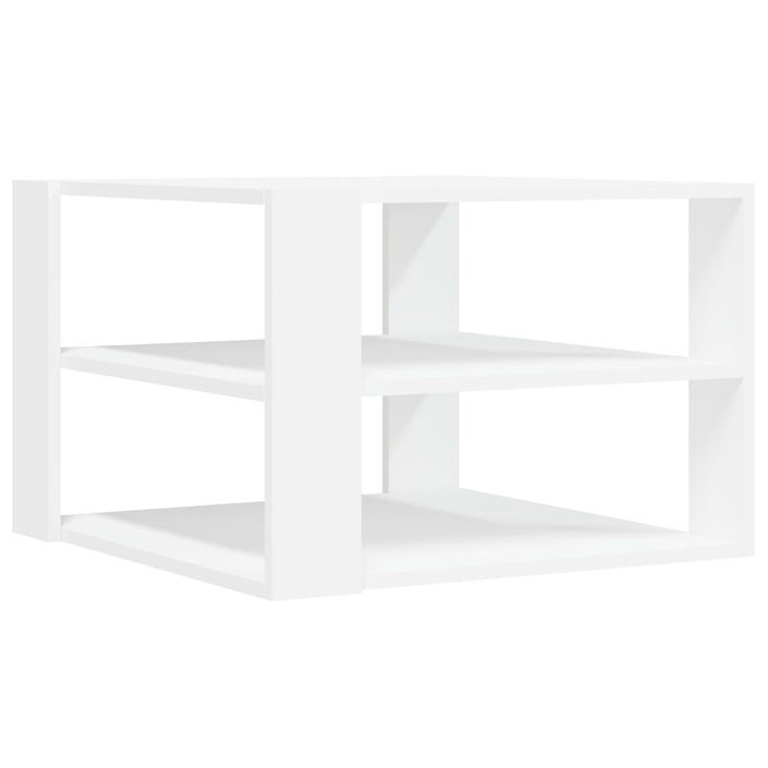 Table basse blanc 59,5x59,5x40 cm bois d'ingénierie - Photo n°1