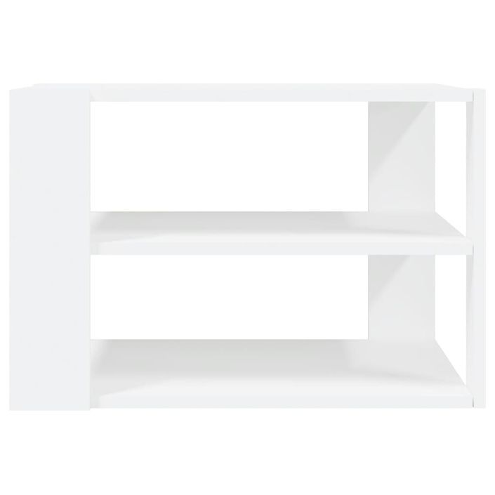 Table basse blanc 59,5x59,5x40 cm bois d'ingénierie - Photo n°4