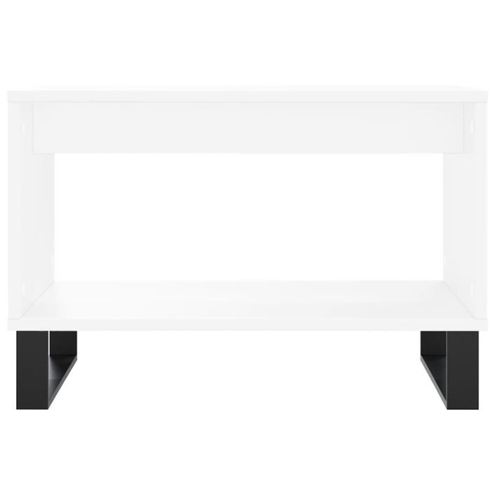 Table basse blanc 60x50x40 cm bois d'ingénierie - Photo n°4