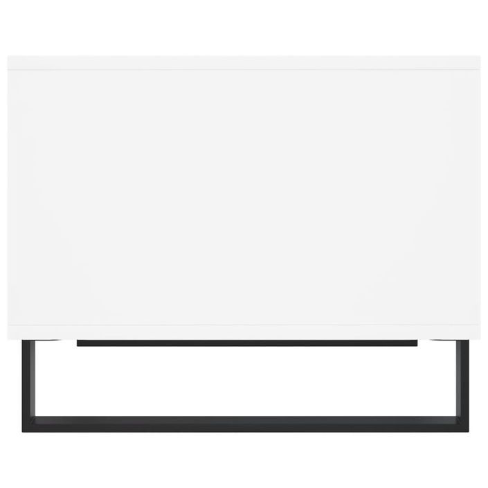 Table basse blanc 60x50x40 cm bois d'ingénierie - Photo n°5