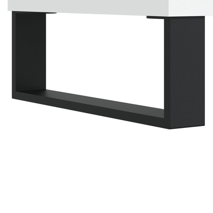 Table basse blanc 60x50x40 cm bois d'ingénierie - Photo n°7
