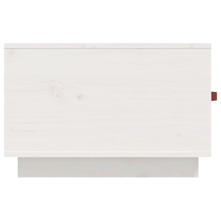 Table basse Blanc 60x53x35 cm Bois massif de pin - Photo n°8