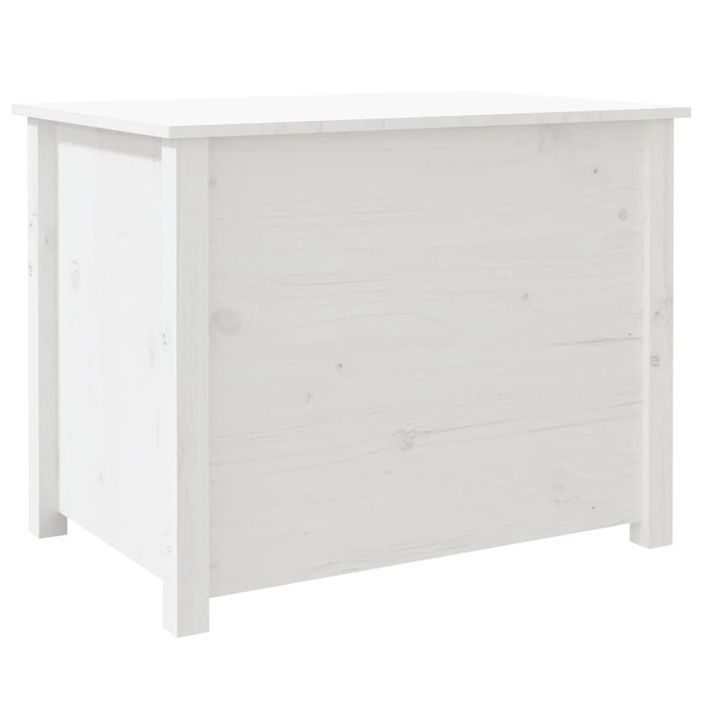 Table basse Blanc 71x49x55 cm Bois massif de pin - Photo n°9