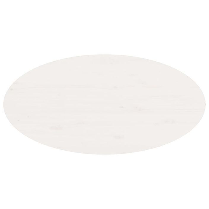 Table basse Blanc 80x40x35 cm Bois massif de pin - Photo n°6