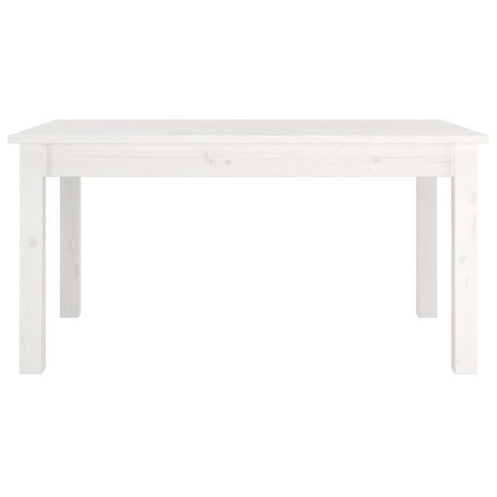 Table basse Blanc 80x50x40 cm Bois massif de pin - Photo n°3