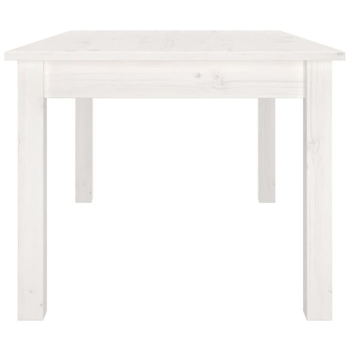 Table basse Blanc 80x50x40 cm Bois massif de pin - Photo n°4